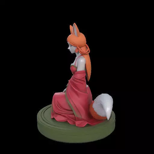2049COLORFUL Fox Spirit Woman in Pu Song Ling Style  magic 3D print model_22