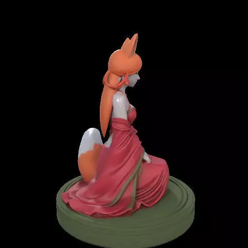 2049COLORFUL Fox Spirit Woman in Pu Song Ling Style  magic 3D print model_34