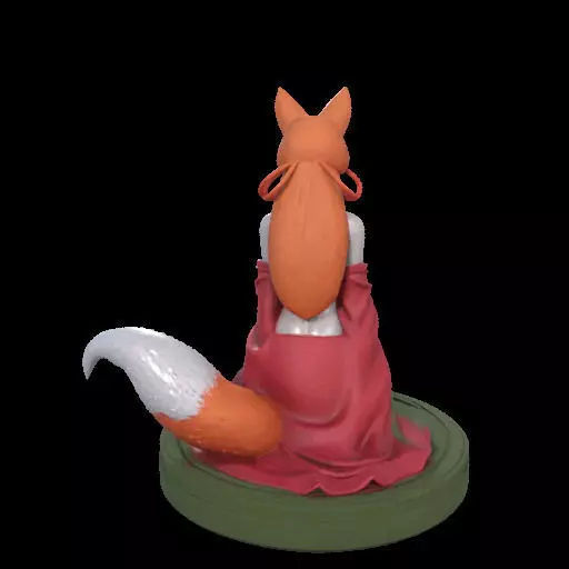 2049COLORFUL Fox Spirit Woman in Pu Song Ling Style  magic 3D print model_12