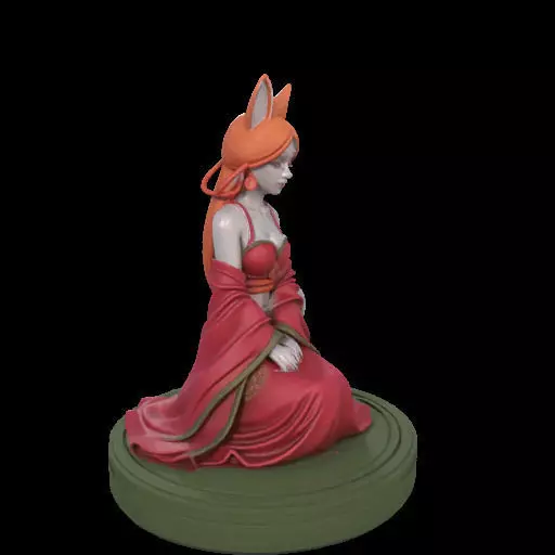 2049COLORFUL Fox Spirit Woman in Pu Song Ling Style  magic 3D print model_31