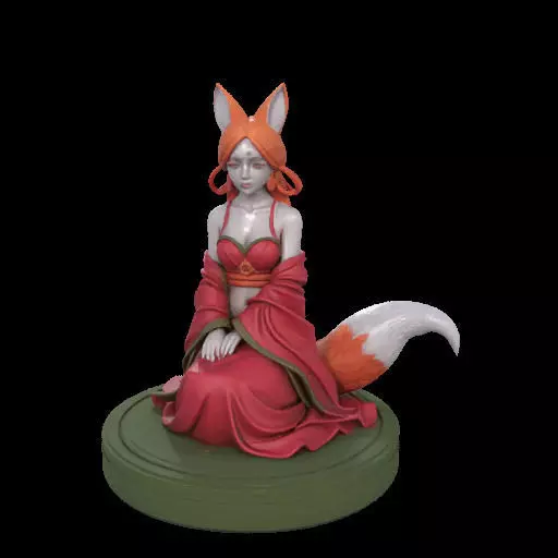 2049COLORFUL Fox Spirit Woman in Pu Song Ling Style  magic 3D print model_28