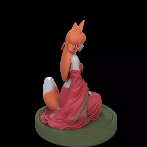 2049COLORFUL Fox Spirit Woman in Pu Song Ling Style  magic 3D print model_35