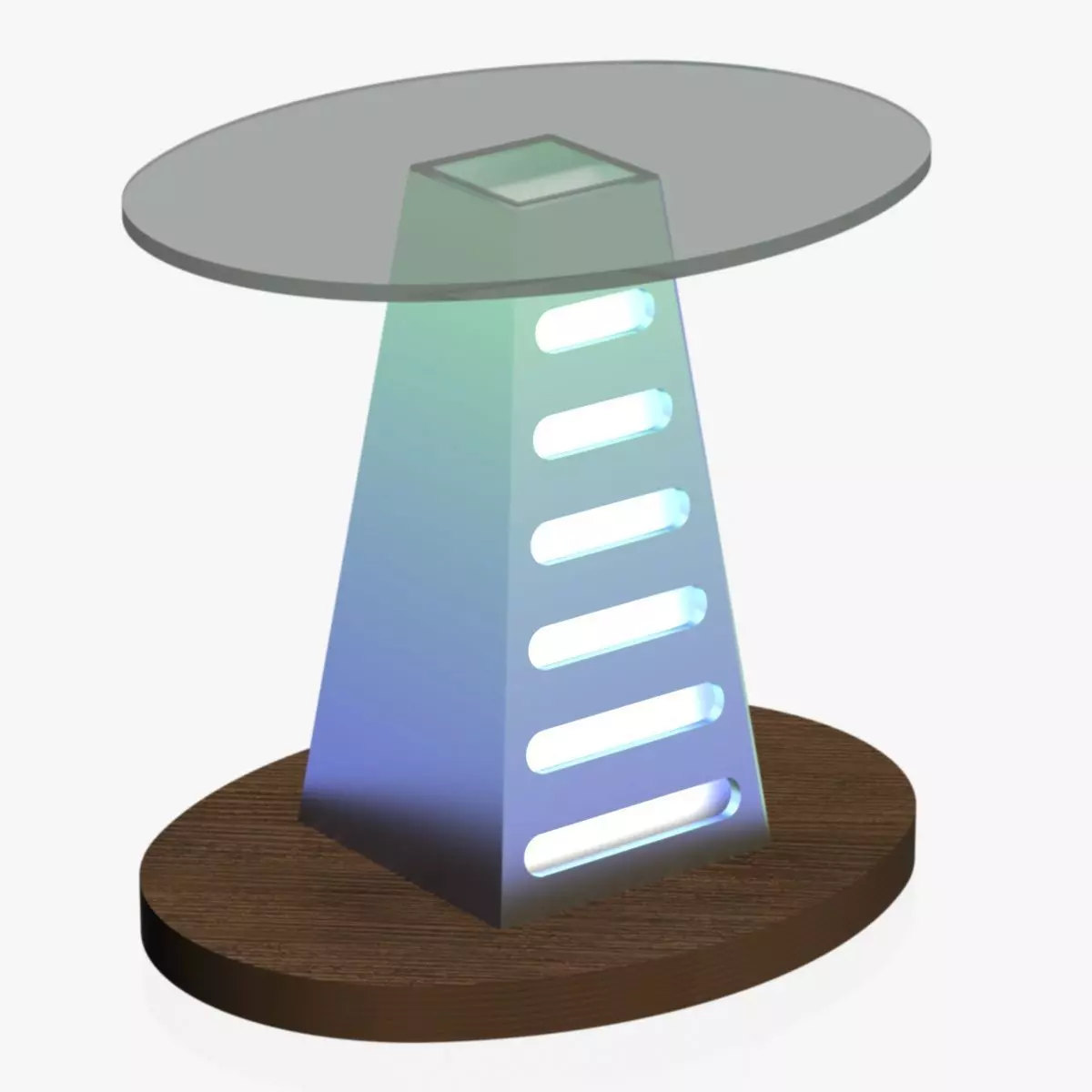 Lectern side table with metal base Free 3D model_0