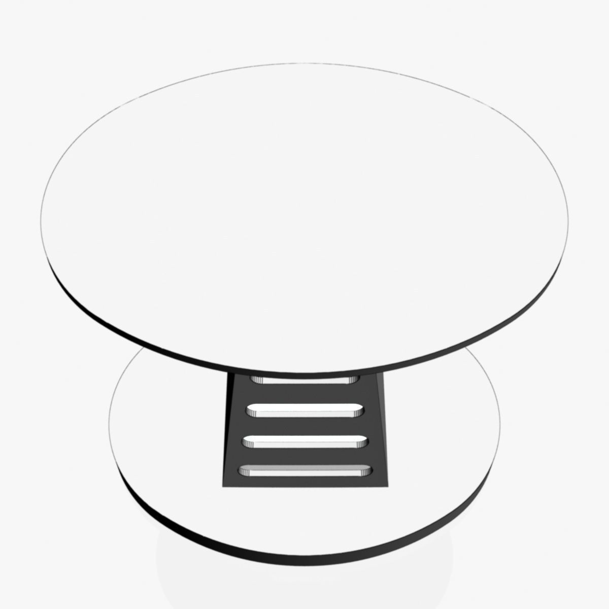 Lectern side table with metal base Free 3D model_7