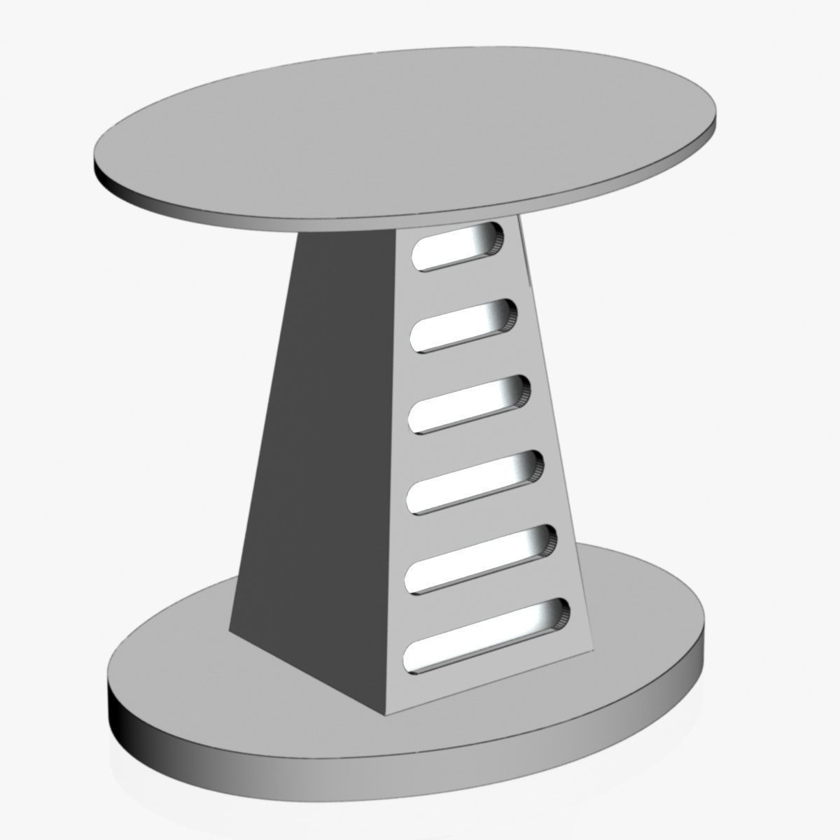 Lectern side table with metal base Free 3D model_1
