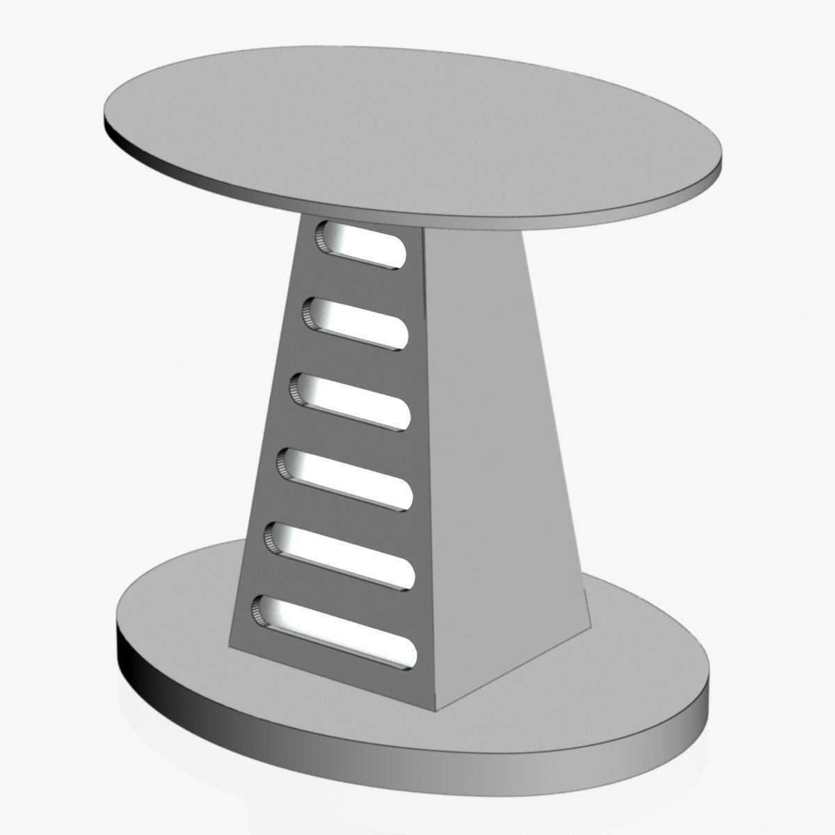 Lectern side table with metal base Free 3D model_3