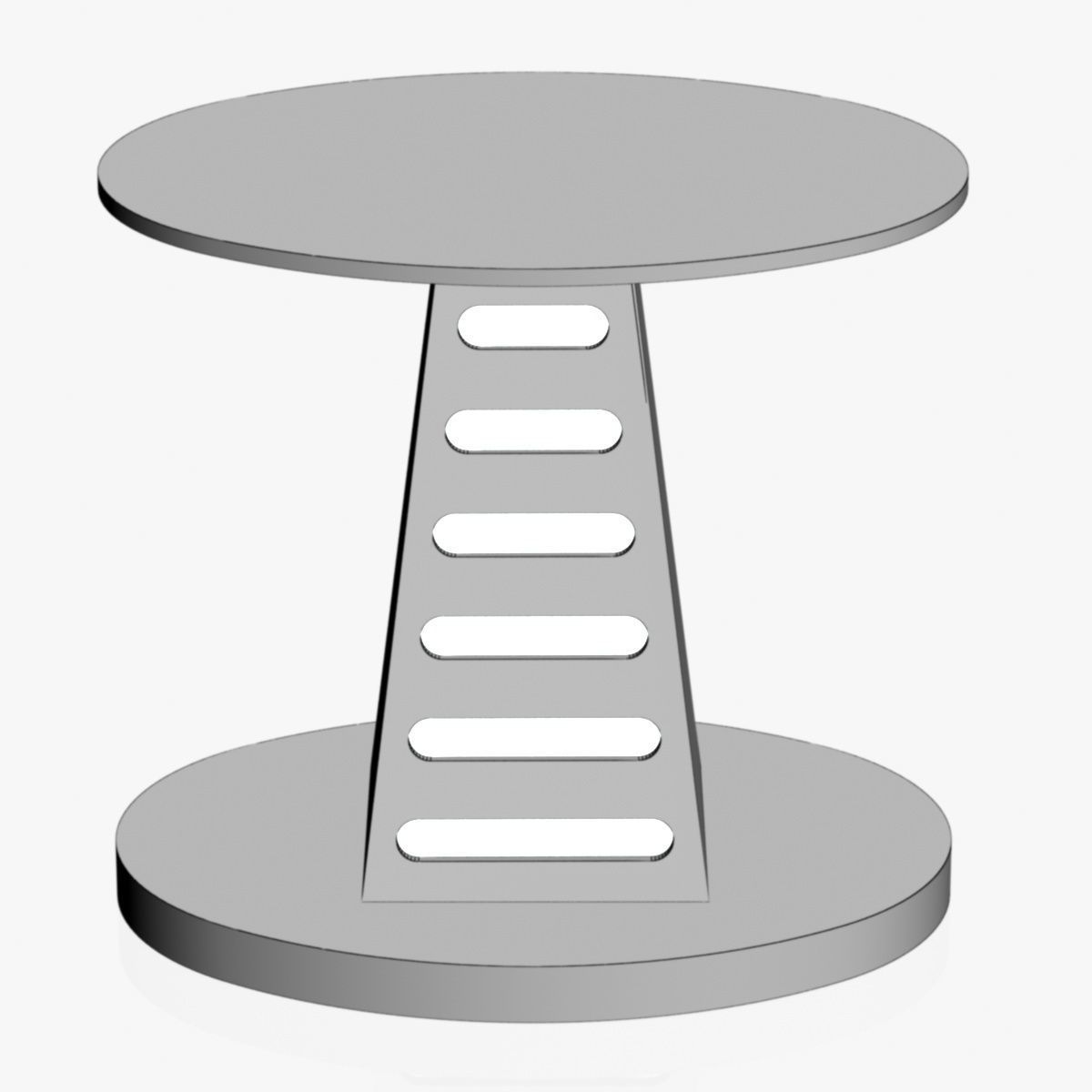 Lectern side table with metal base Free 3D model_4