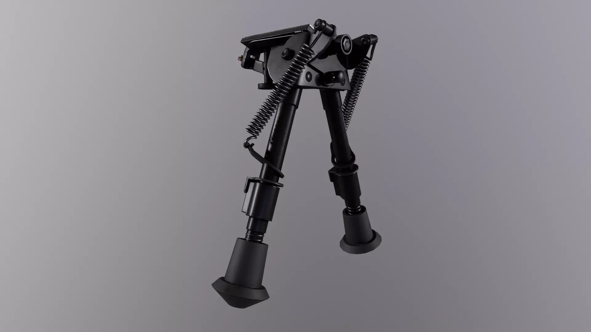 Bipod Weapon Attachment Low-poly 3D model_0