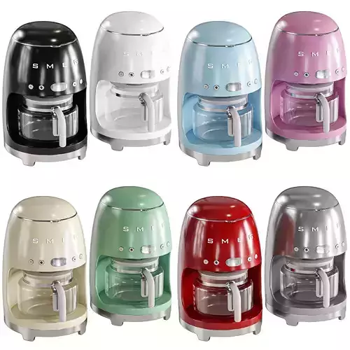 kitchen appliance007-SMEG drip coffee machine 3D model