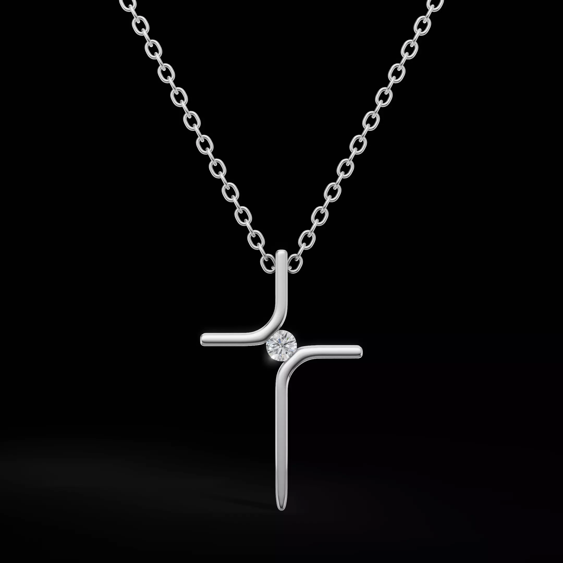 Elegant Cross Pendant 3D CAD Model Print and Jewelry Ready 3D print model_6
