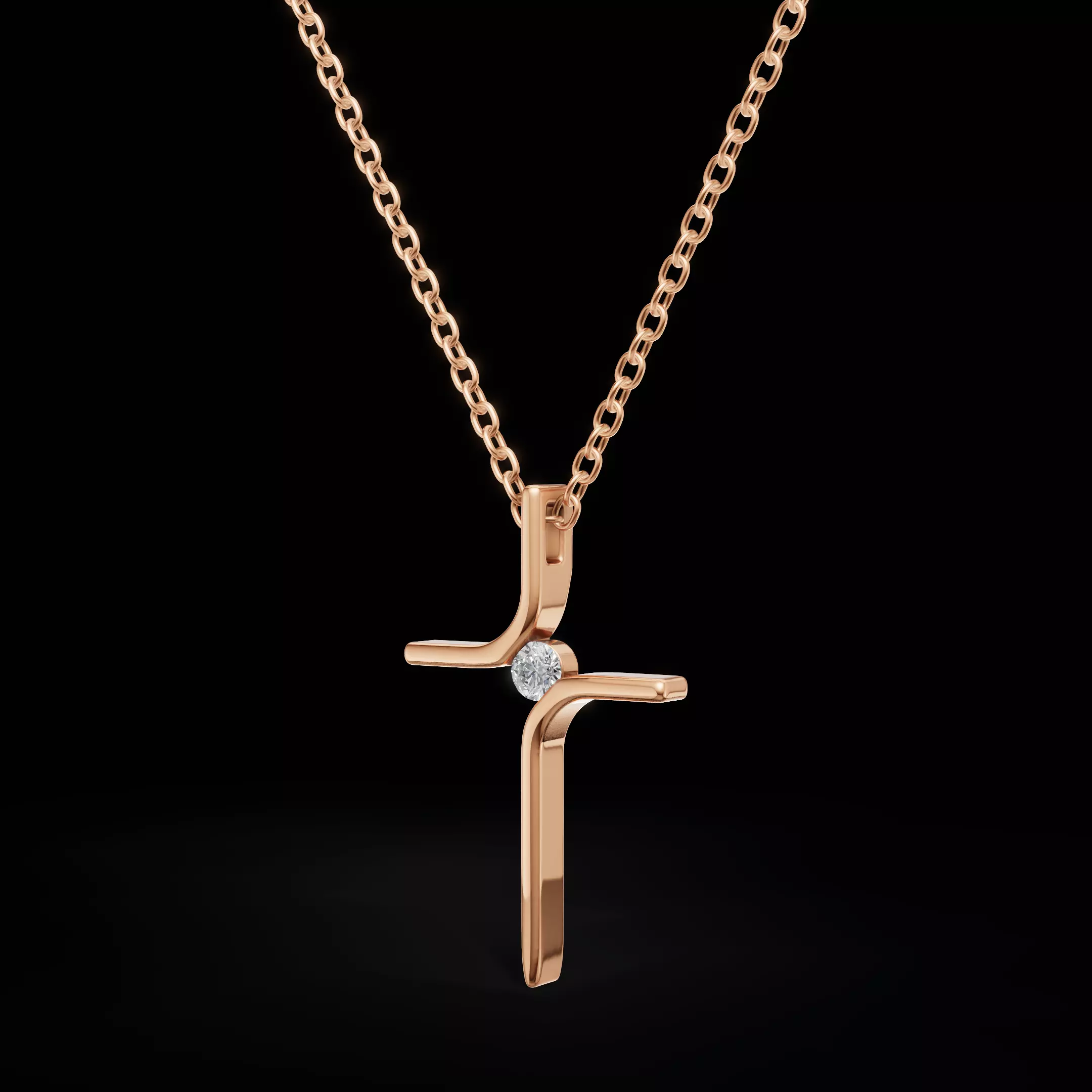Elegant Cross Pendant 3D CAD Model Print and Jewelry Ready 3D print model_10