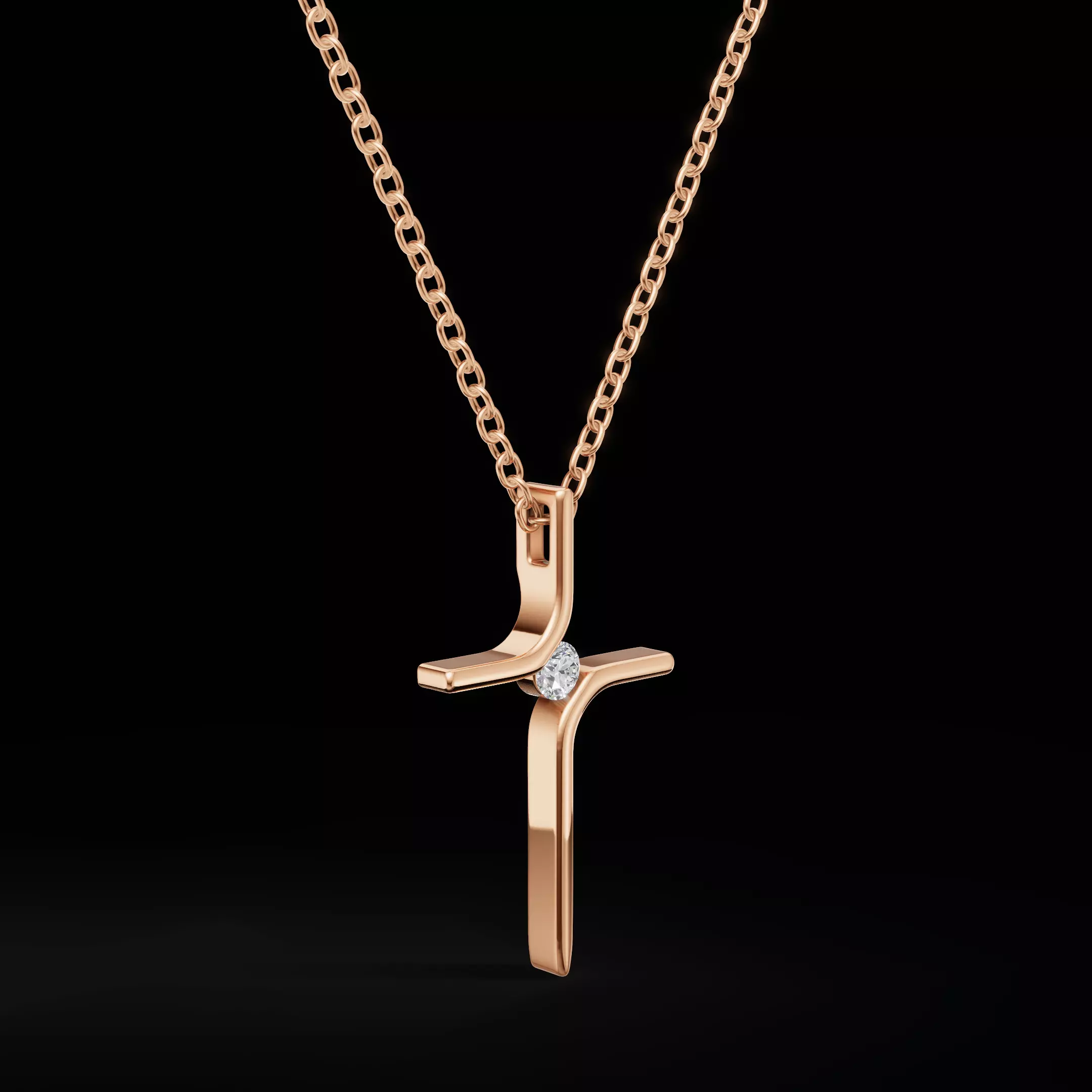 Elegant Cross Pendant 3D CAD Model Print and Jewelry Ready 3D print model_22