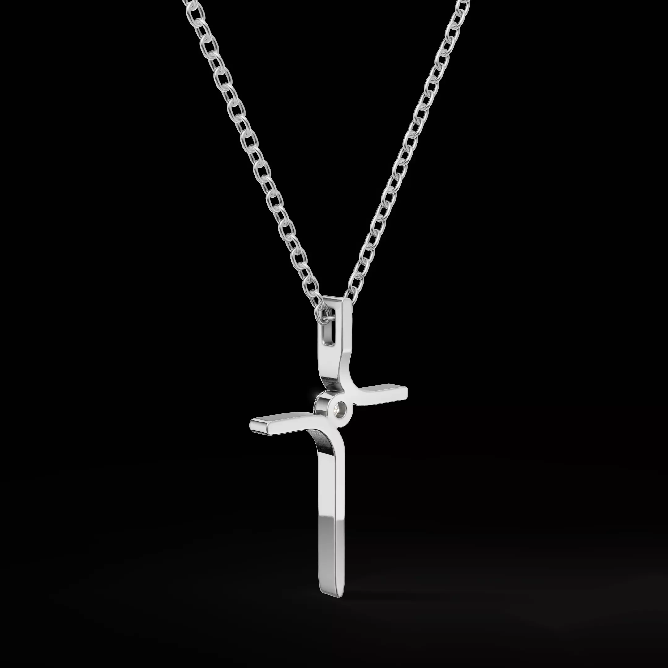 Elegant Cross Pendant 3D CAD Model Print and Jewelry Ready 3D print model_14