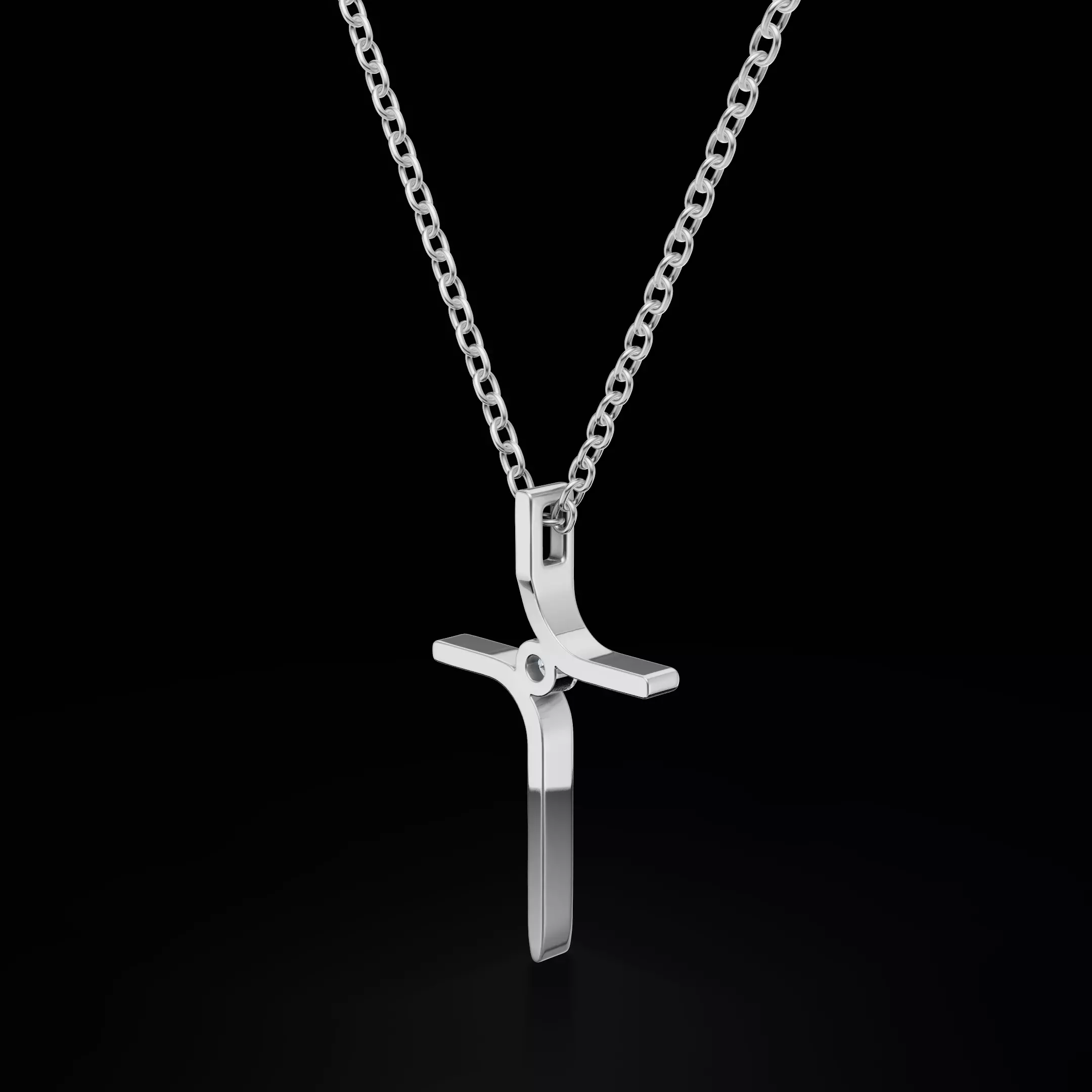 Elegant Cross Pendant 3D CAD Model Print and Jewelry Ready 3D print model_17
