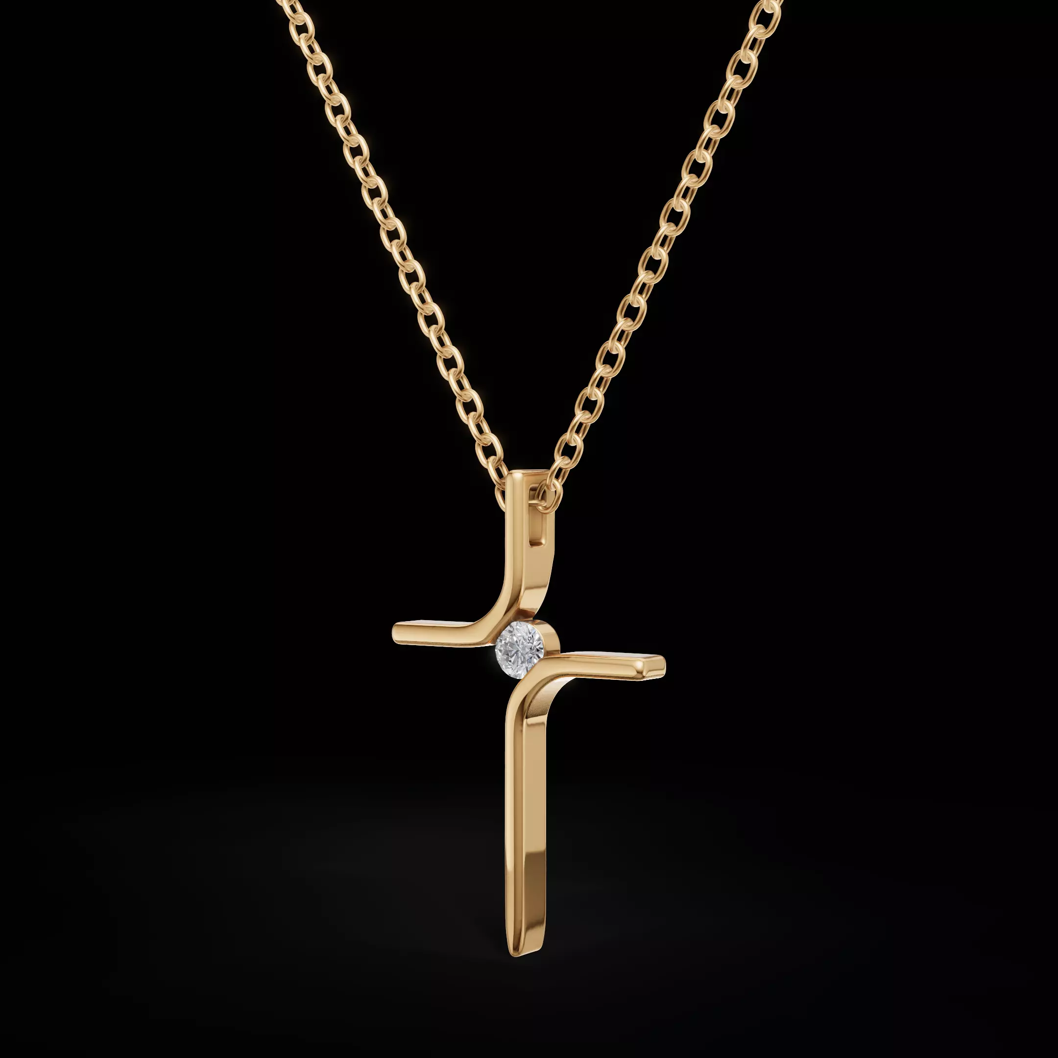 Elegant Cross Pendant 3D CAD Model Print and Jewelry Ready 3D print model_9