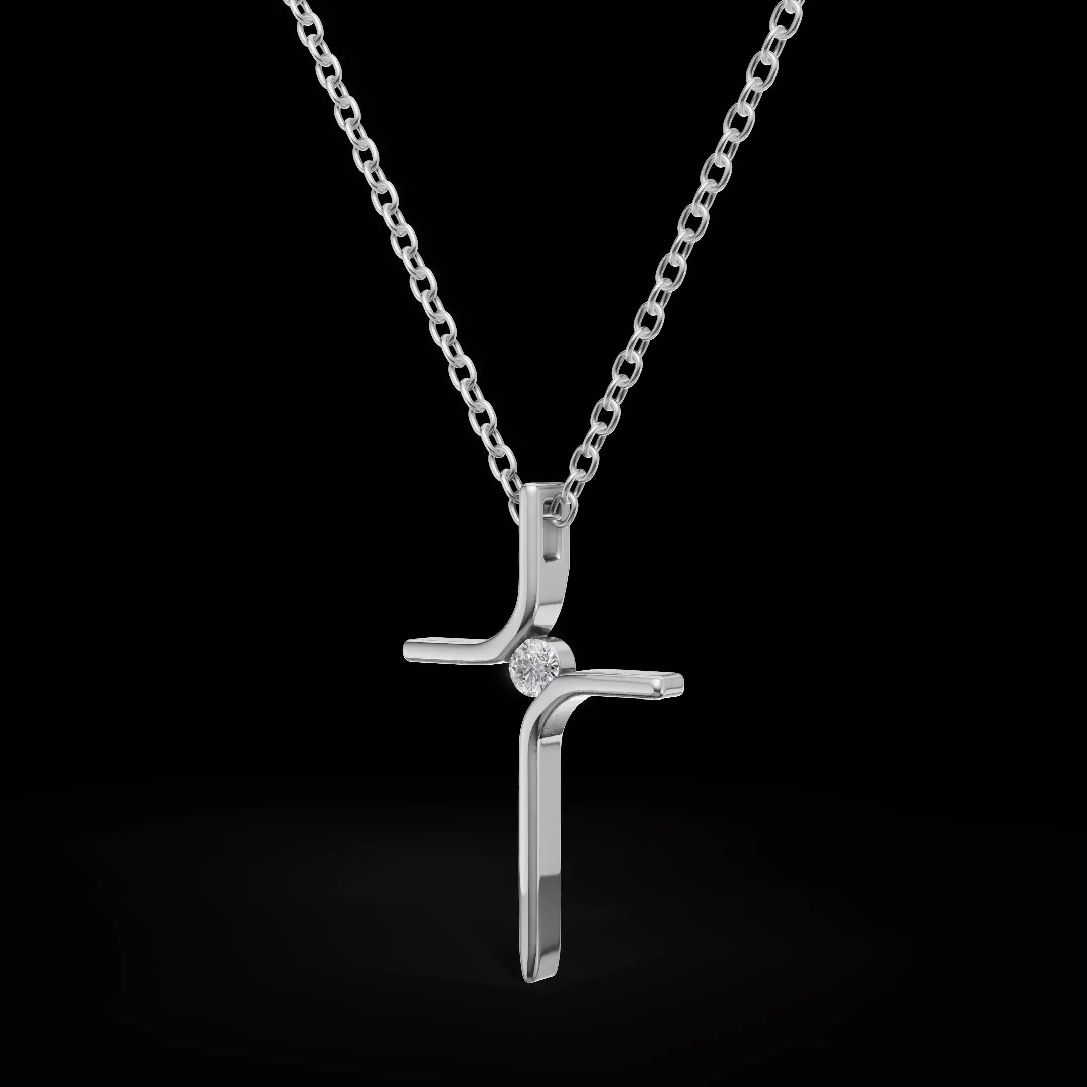 Elegant Cross Pendant 3D CAD Model Print and Jewelry Ready 3D print model_8