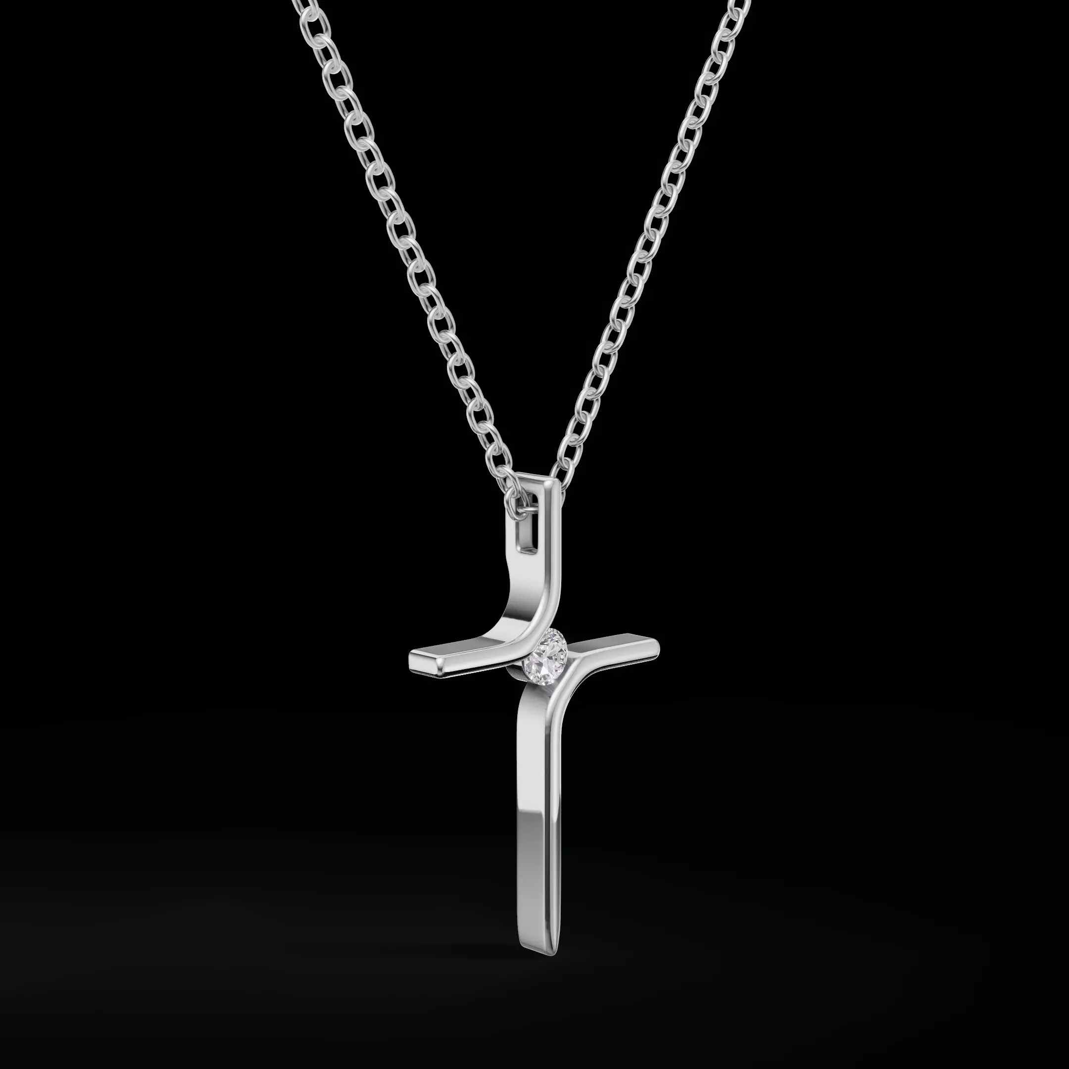 Elegant Cross Pendant 3D CAD Model Print and Jewelry Ready 3D print model_20