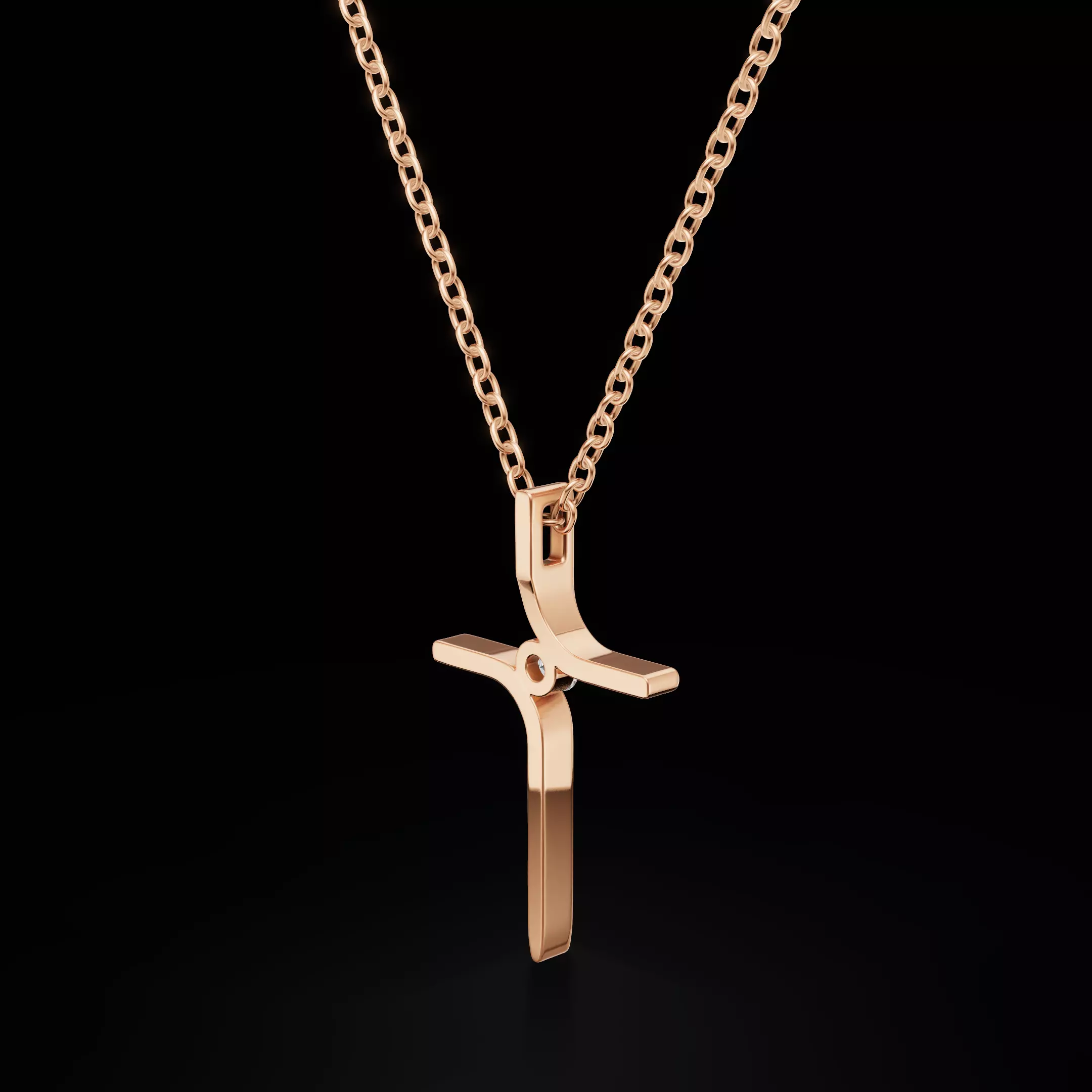 Elegant Cross Pendant 3D CAD Model Print and Jewelry Ready 3D print model_19