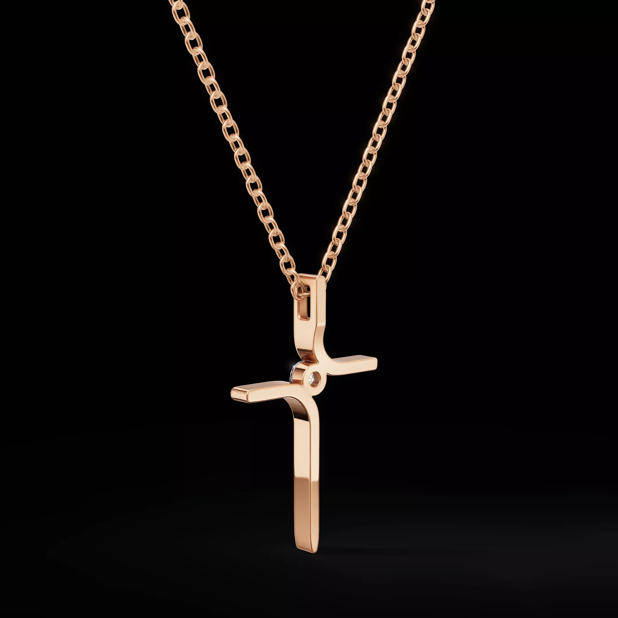 Elegant Cross Pendant 3D CAD Model Print and Jewelry Ready 3D print model_16