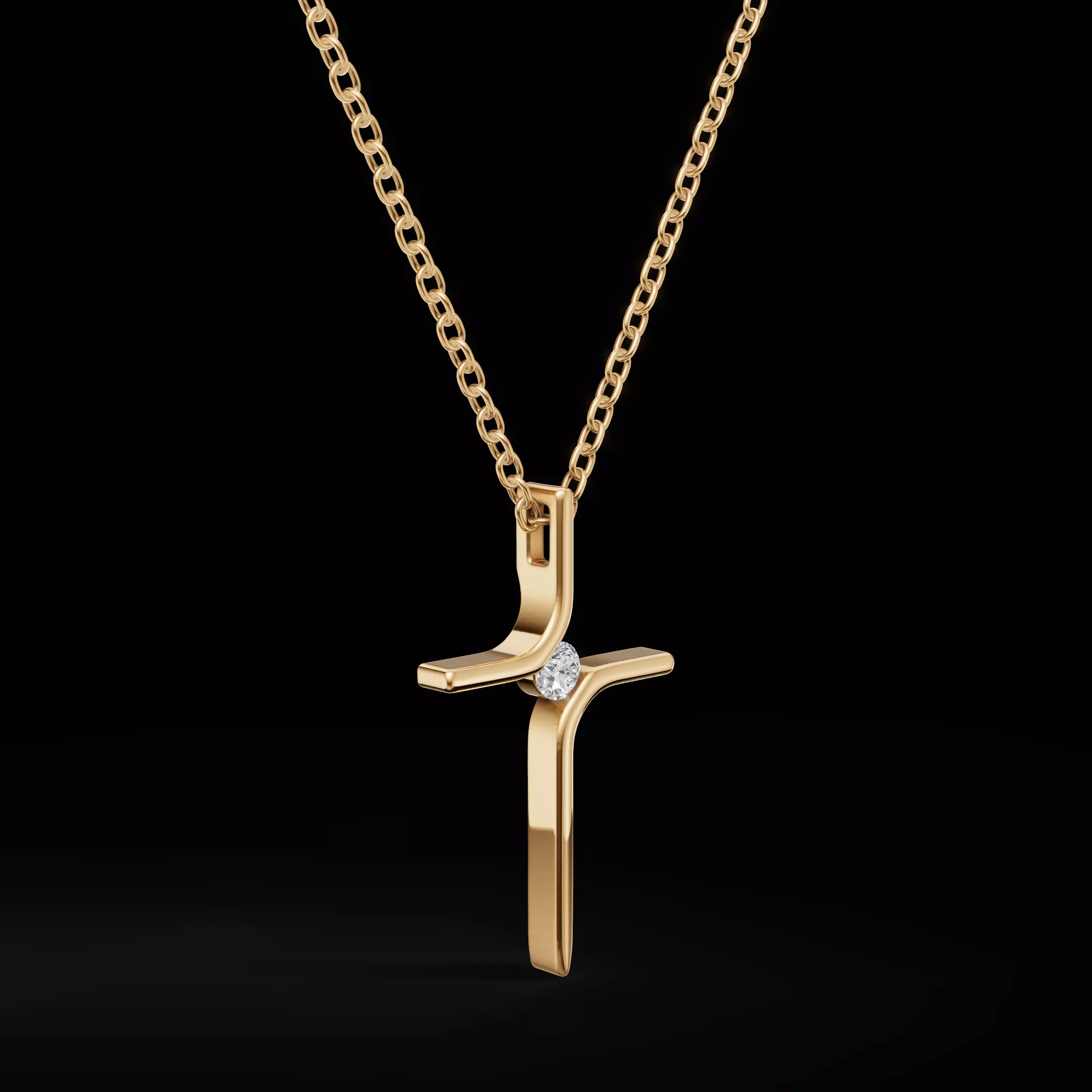 Elegant Cross Pendant 3D CAD Model Print and Jewelry Ready 3D print model_21