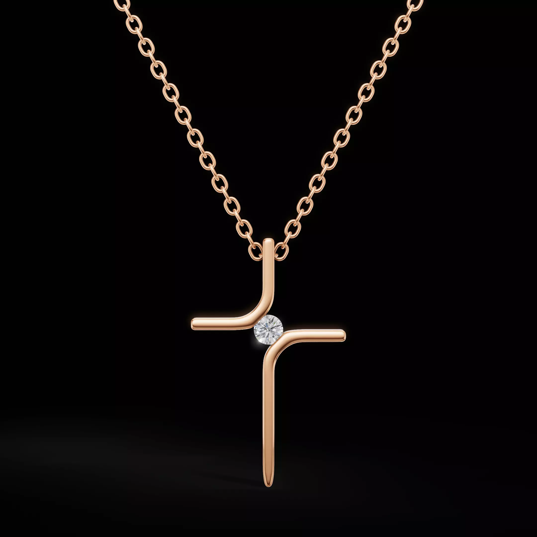 Elegant Cross Pendant 3D CAD Model Print and Jewelry Ready 3D print model_0