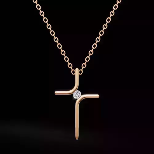 Elegant Cross Pendant 3D CAD Model  Print and Jewelry Ready