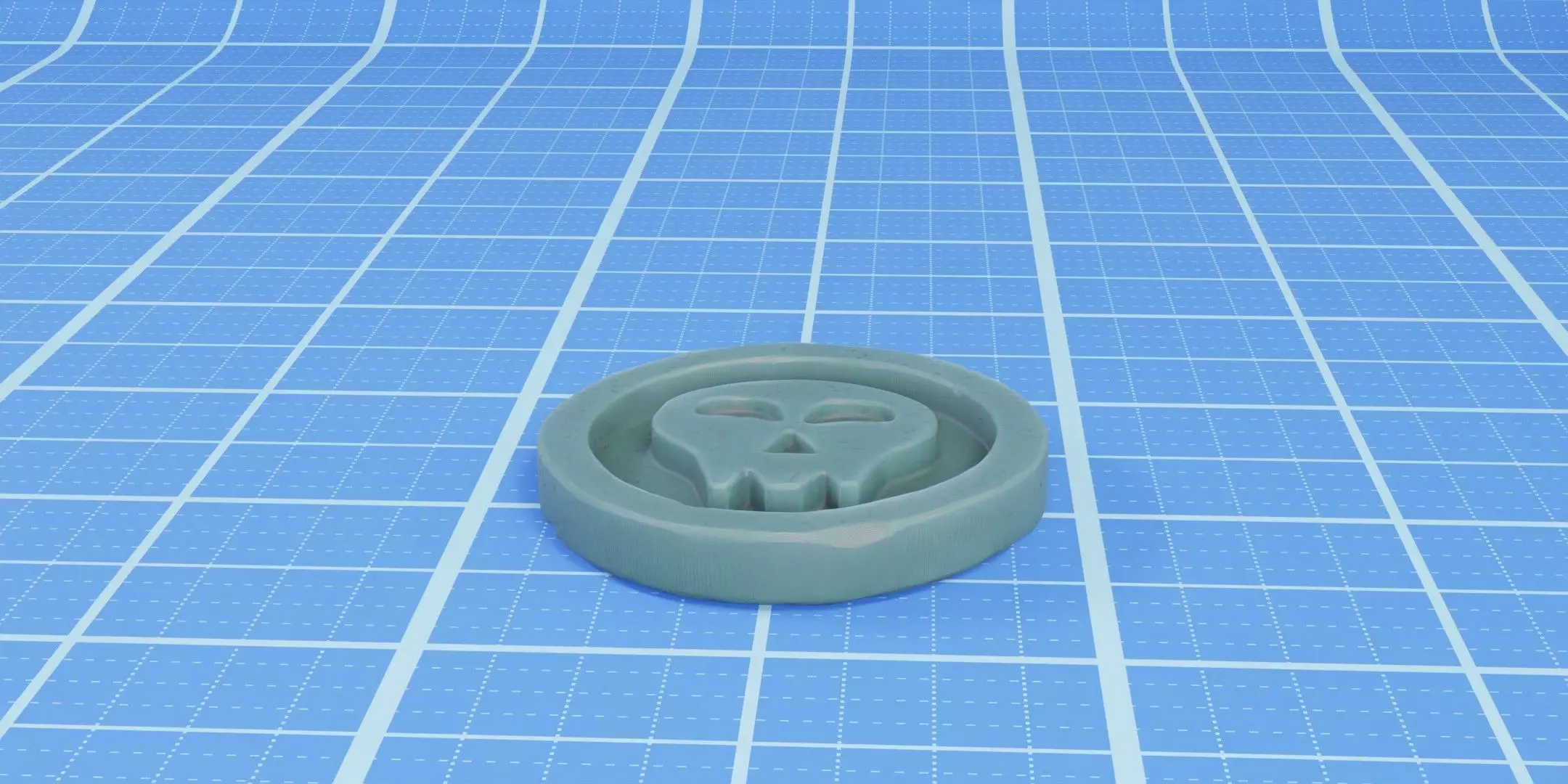 Pirate Coin - Printable Treasure Coin with Skull 3D print model_2