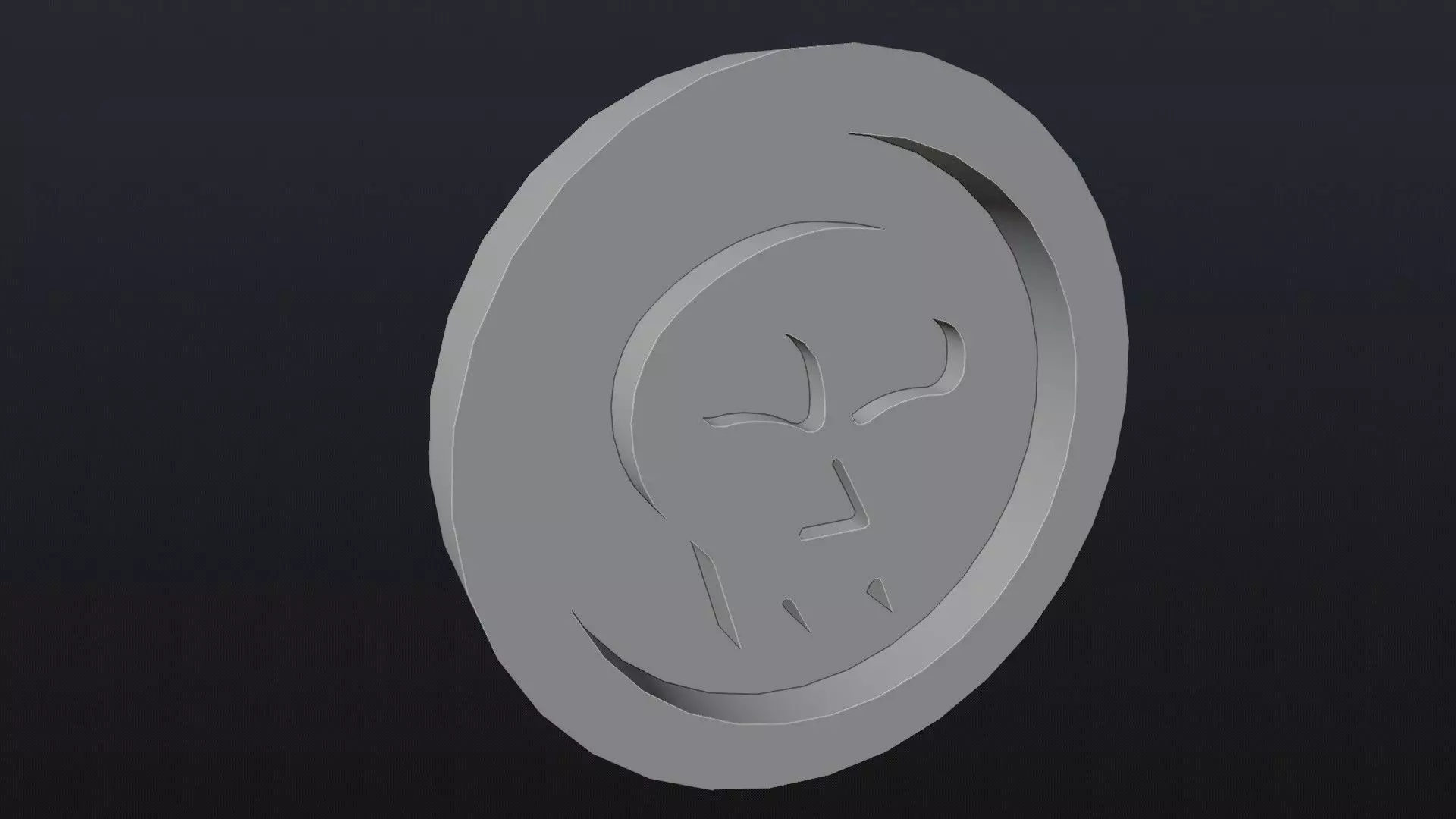 Pirate Coin - Printable Treasure Coin with Skull 3D print model_5