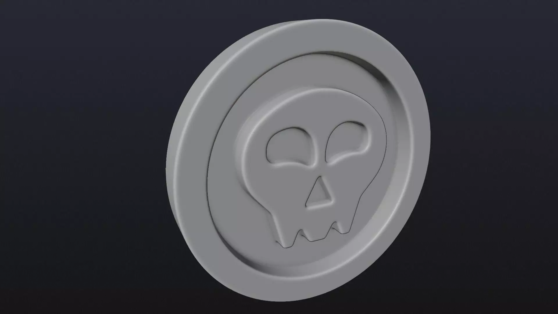 Pirate Coin - Printable Treasure Coin with Skull 3D print model_4