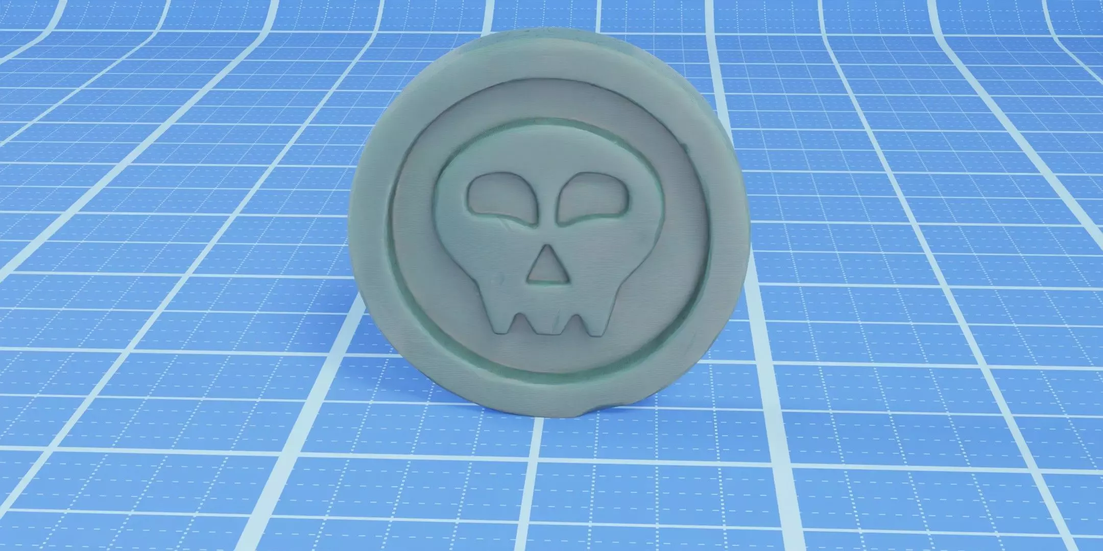 Pirate Coin - Printable Treasure Coin with Skull 3D print model_0