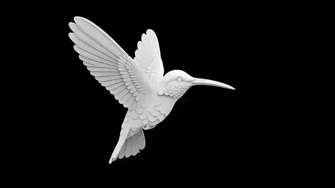 Hummingbird Sculpture 3D Print Model