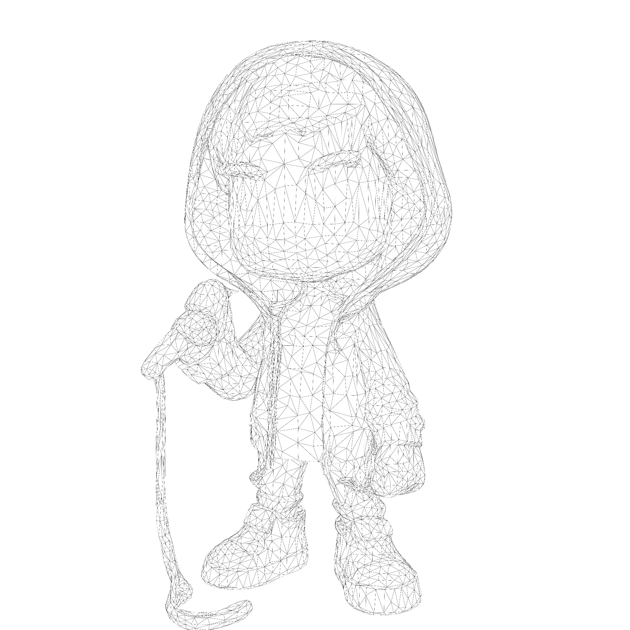 3D Cartoony Rapper Model Cute Stylized Character 3D Print 3D print model_14