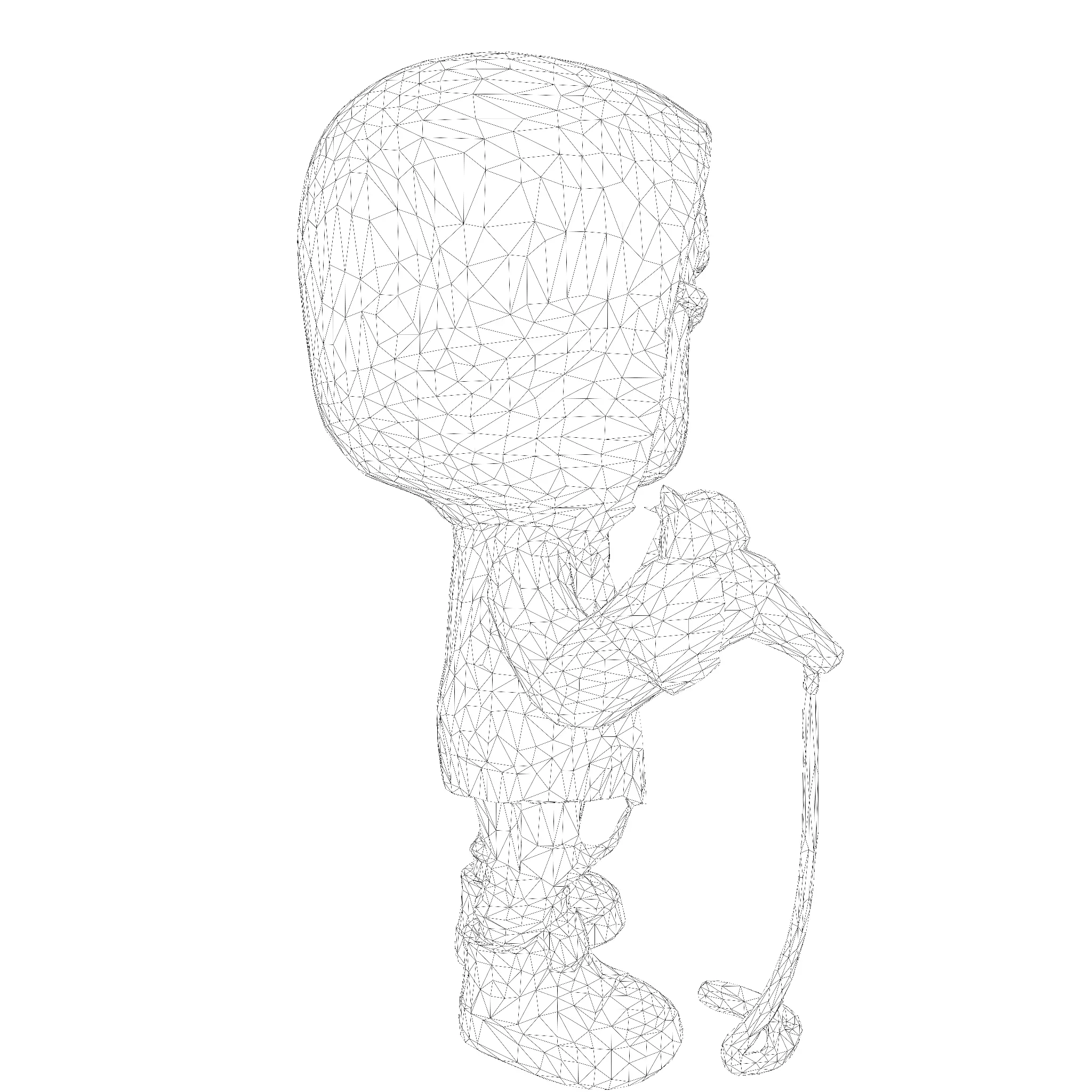 3D Cartoony Rapper Model Cute Stylized Character 3D Print 3D print model_5