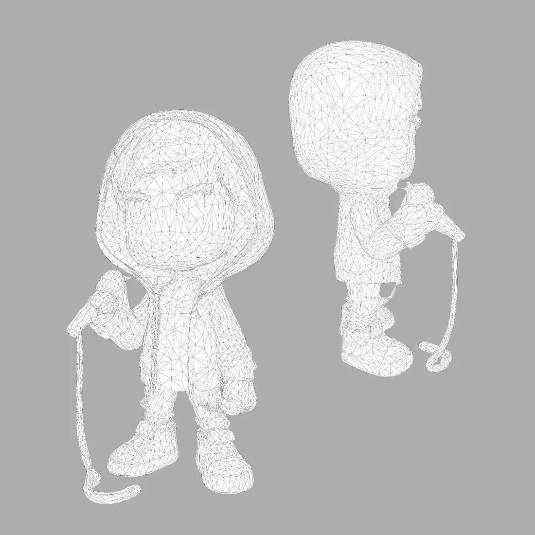 3D Cartoony Rapper Model Cute Stylized Character 3D Print 3D print model_16