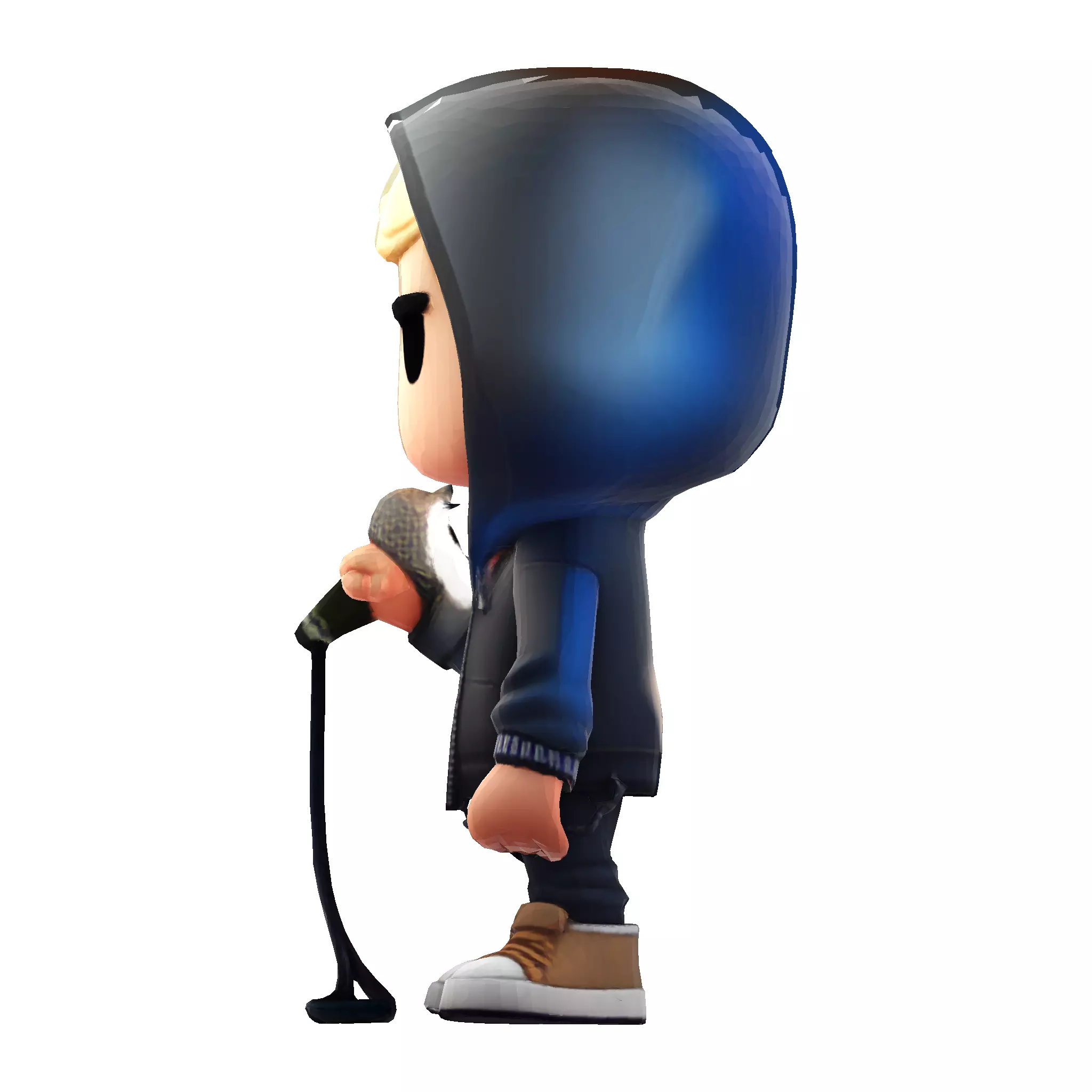 3D Cartoony Rapper Model Cute Stylized Character 3D Print 3D print model_8