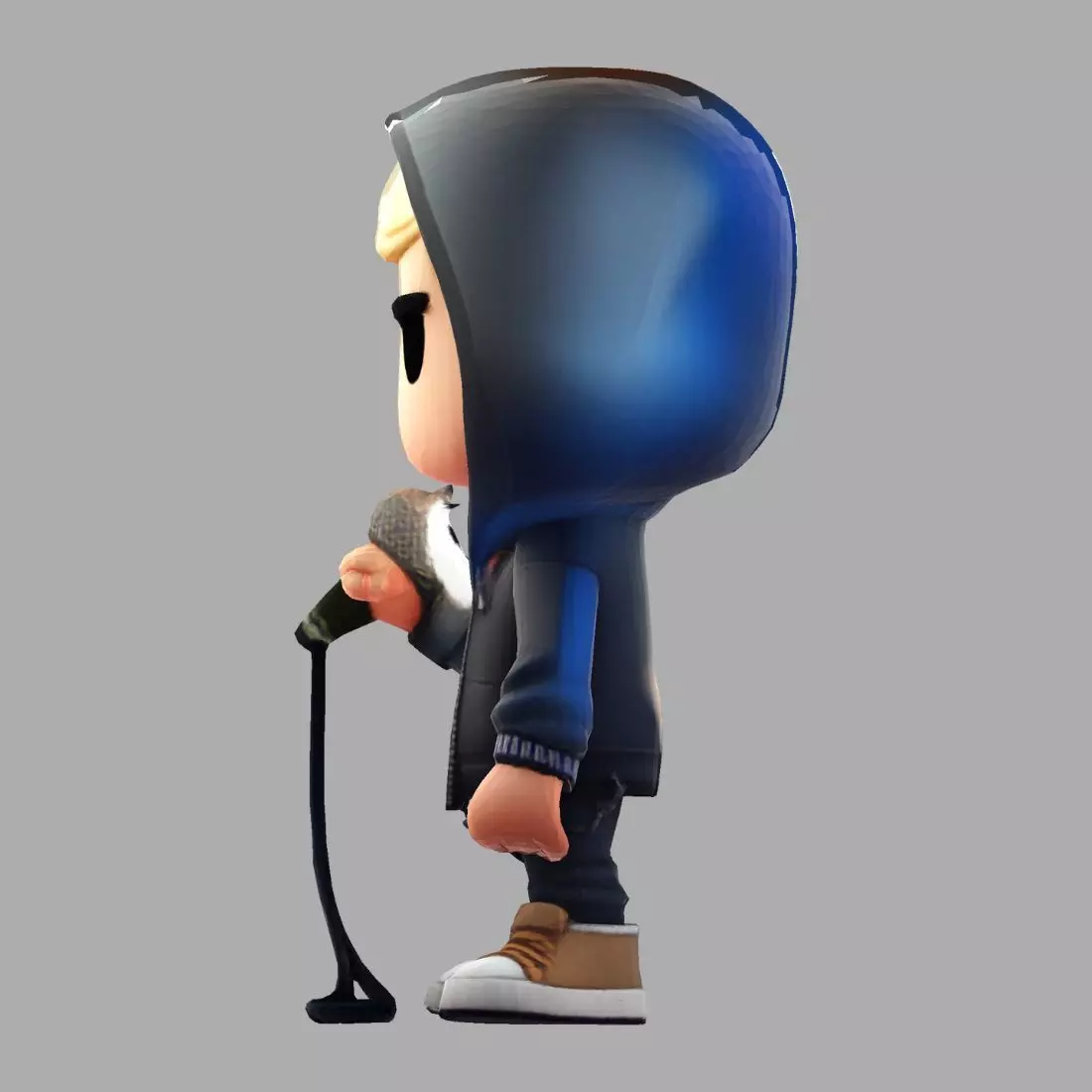 3D Cartoony Rapper Model Cute Stylized Character 3D Print 3D print model_4