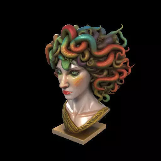 2050  Medusa Gorgon Head  3D Model  magic 3D print model_26