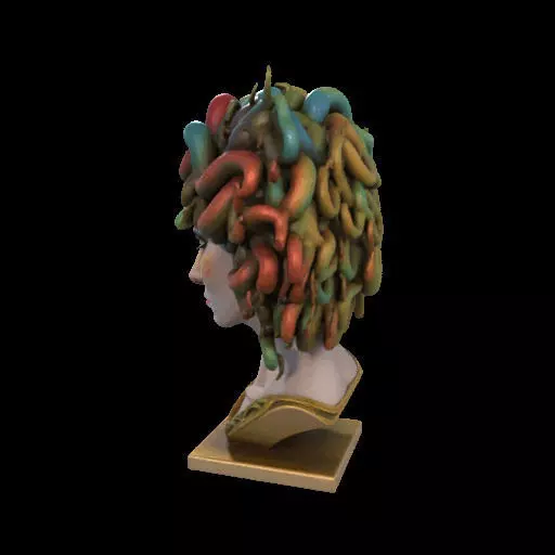 2050  Medusa Gorgon Head  3D Model  magic 3D print model_20