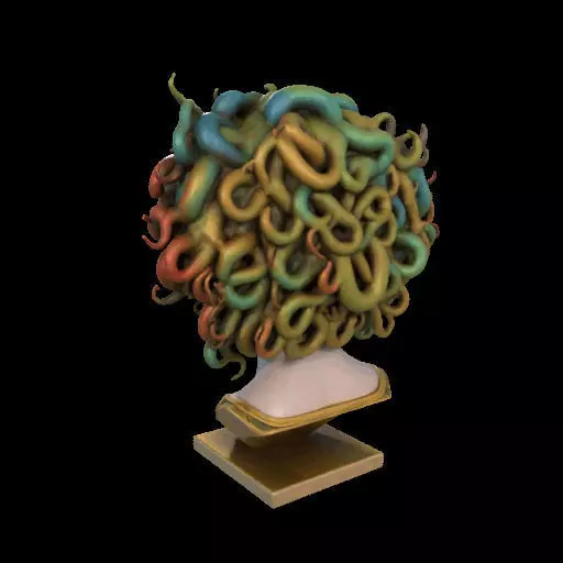 2050  Medusa Gorgon Head  3D Model  magic 3D print model_16