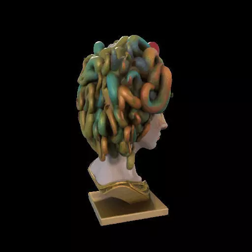 2050  Medusa Gorgon Head  3D Model  magic 3D print model_35