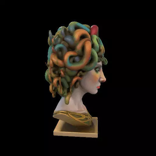 2050  Medusa Gorgon Head  3D Model  magic 3D print model_33