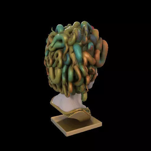 2050  Medusa Gorgon Head  3D Model  magic 3D print model_8