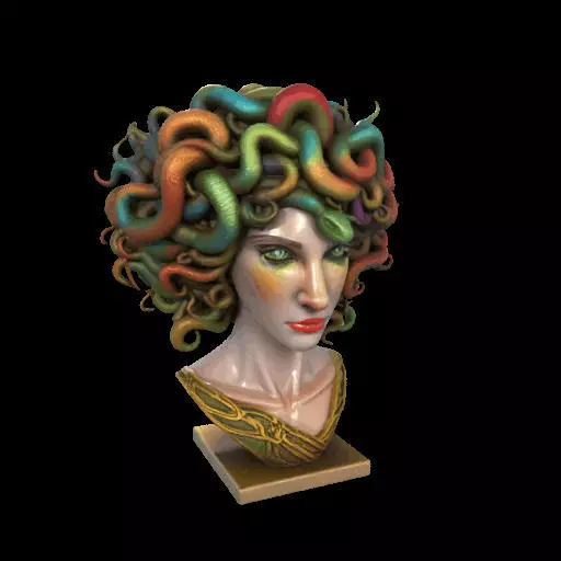 2050  Medusa Gorgon Head  3D Model  magic 3D print model_18
