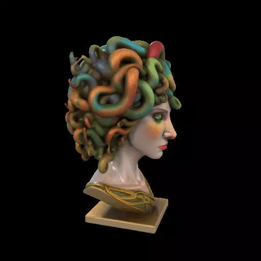 2050  Medusa Gorgon Head  3D Model  magic 3D print model_32
