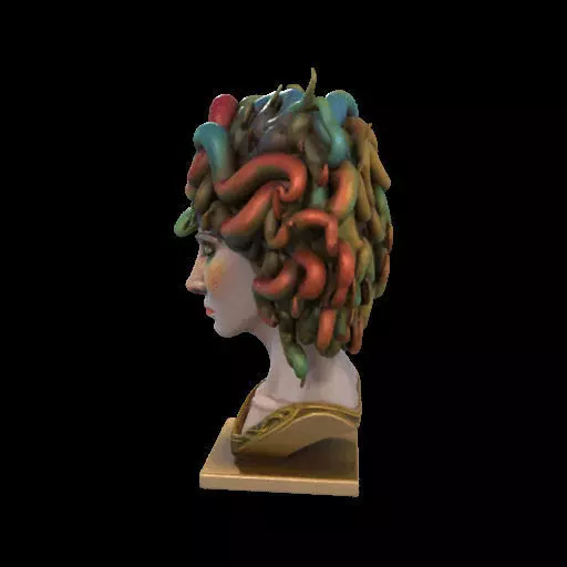 2050  Medusa Gorgon Head  3D Model  magic 3D print model_21