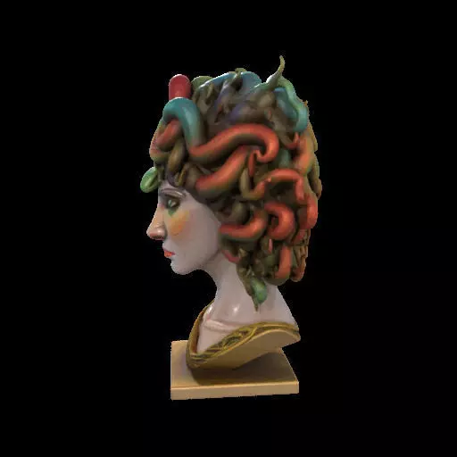 2050  Medusa Gorgon Head  3D Model  magic 3D print model_22