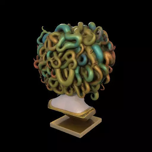 2050  Medusa Gorgon Head  3D Model  magic 3D print model_10