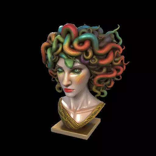 2050  Medusa Gorgon Head  3D Model  magic 3D print model_27