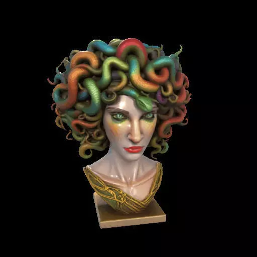 2050  Medusa Gorgon Head  3D Model  magic 3D print model_7