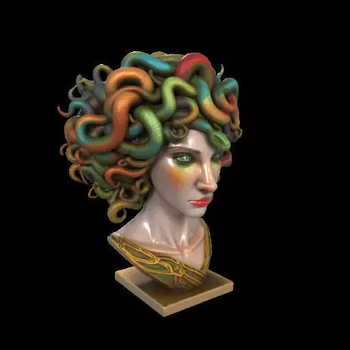 2050  Medusa Gorgon Head  3D Model  magic 3D print model_29
